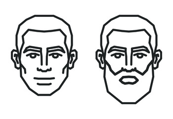 Man face icon. Human heads
