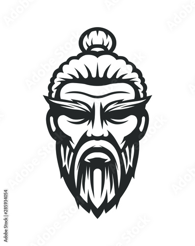 Cuadros en Lienzo Sensei logo. Old master kung fu