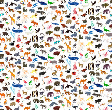 Seamless Pattern With Animals For Children And Kids..