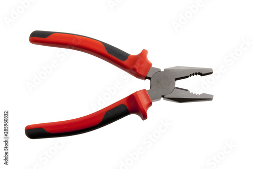 close up of pliers on white background Poster Mural XXL