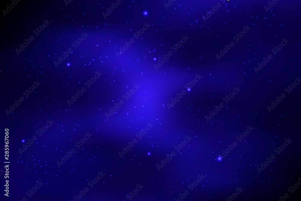 Vector space background with copy space. Cute flat style template with ...