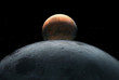 © Artsiom P - View from the moon to Mars, in free space. Elements of this image were furnished by NASA