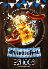 Advertising of the  traditional beer festival Oktoberfest