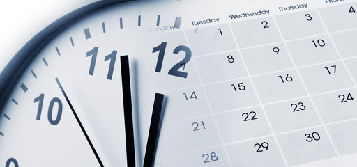 Wall Mural - clock and calendar