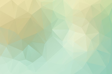 Wall Mural - Soft green blue brown Low poly crystal background. Polygon design pattern. Soft green blue brown Low poly vector illustration, low polygon background.