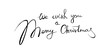 © olania - We wish you a merry christmas - handwritten lettering. Brush calligraphic text. Vector incription for card, poster, banner, label