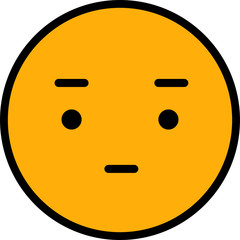 Orange Round emoticon icon