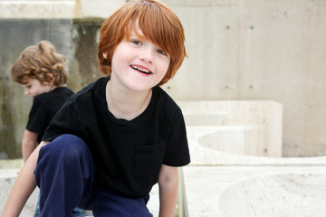 young boy with red hair