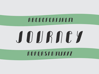 Wall Mural - Journey cursive font Vector 