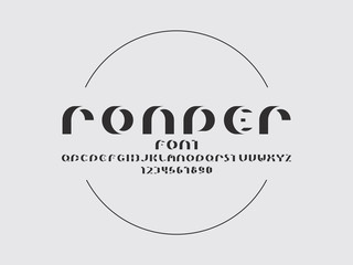 Wall Mural - Rounder font. Vector alphabet 