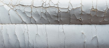 Close-up Old Cracked White Leather Of Luxury Cushion