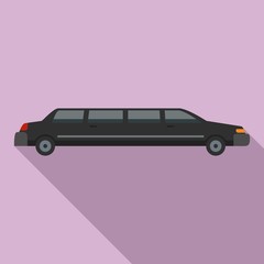 Poster - Luxury limousine icon. Flat illustration of luxury limousine vector icon for web design