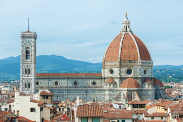 Fototapete - Church Cathedral Santa Maria del Fiore in Florence, Italy