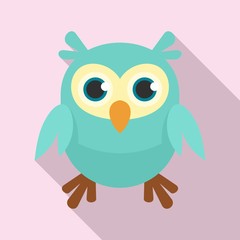 Wall Mural - adorable owl icon. flat illustration of adorable owl vector icon for web design