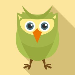 Wall Mural - owl character icon. flat illustration of owl character vector icon for web design