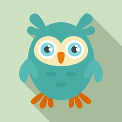 Wall Mural - comic owl icon. flat illustration of comic owl vector icon for web design
