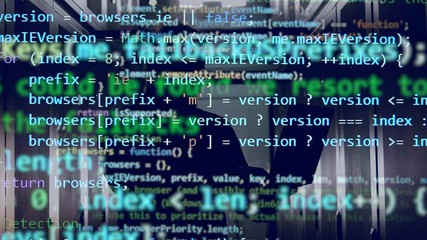 Wall Mural - flows of computer data are being shown above the it engineer