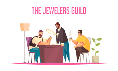 Wall Mural - Jeweller Concept Illustration