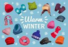 Warm Clothing Winter Background