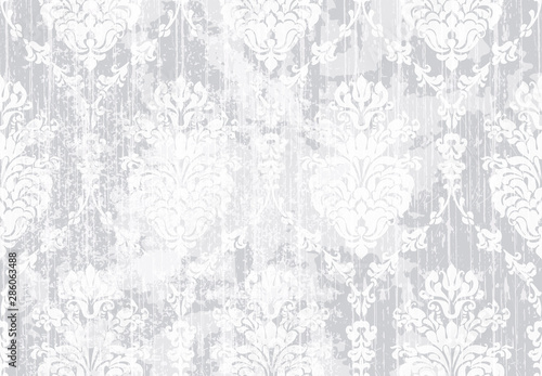 Classic elegant ornament pattern watercolor vector. delicate color textures m...