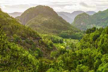 Norway scenic mountain landscape.