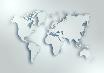  World digital outlined map background