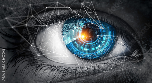 Fotomural Abstract high tech eye concept