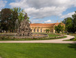 baroque palace garden with fountain and orangery in Erlangen Bavaria, Germany