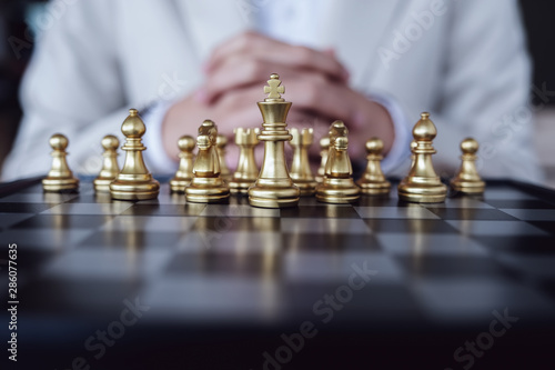 Cuadros en Lienzo Strategic Planning, Business Competition, Show planning chess the competition to fight in the business world