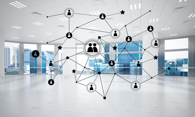 networking and wireless connection as concept for effective modern business