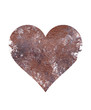 Brown oil heart on white background