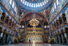 Interior View Of The Orthodox Cathedral Of The Holy Trinity, In Sibiu (Romania).