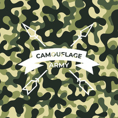 Wall Mural - Seamless vector camouflage military texture background soldier with text - camouflage army.