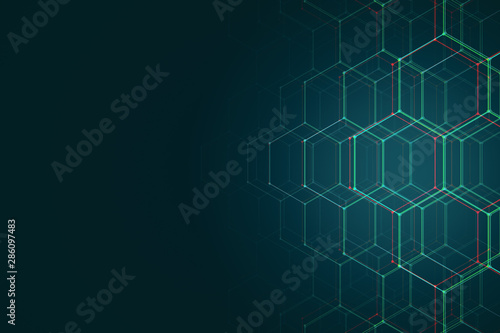 Abstract hexagonal wallpaper