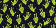 © tanya - Childish seamless pattern with aliens hands ufo