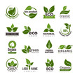 Leaf logo. Bio nature green eco vector symbols business logo template. Illustration of bio eco green, nature logo environment