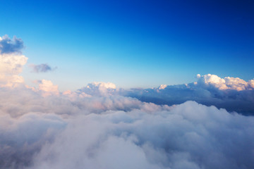  Beautiful sunrise cloudy sky from aerial view
