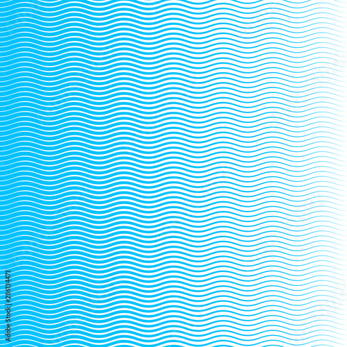 Seamless wave background with gradient in blue.
