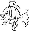 © Igor Zakowski - tropical fish cartoon coloring page