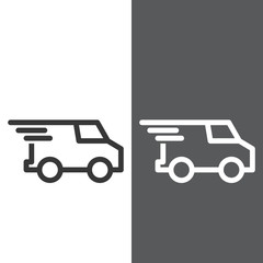 Wall Mural - Truck icon or logo , Fast Shipping Delivery Vehicles Vector