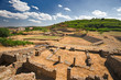 Panoramic view of the Greek archaeological site of Morgantina, in the interior of Sicily in Italy.