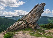 Summer Carpathian Mountain Landscape.