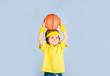 © Svitlana - Basketball training. Child boy in sportswear throws ball. Active sports lifestyle. Sport game. Kid activities. Little basketballer. Sports equipment. Cute boy playing basketball. Enjoy sport game.