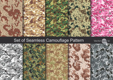 Seamless Camouflage Pattern Vector