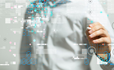 software, web development, programming concept. abstract programming