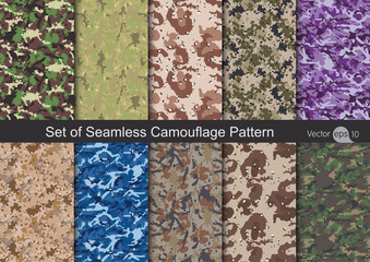 Wall Mural - seamless camouflage pattern vector
