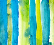 Green Blue Abstract Background Watercolor Brush Stripes Texture