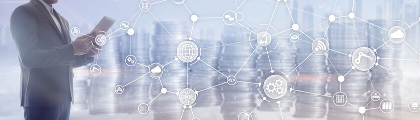 Wall Mural - technology background. workflow organisation structure on virtual screen.