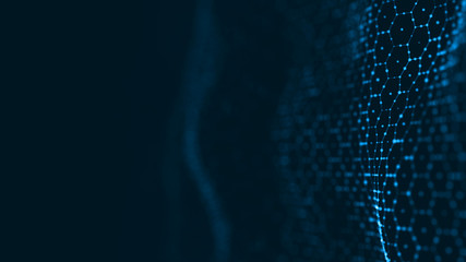 Wall Mural - computer geometric digital connection structure. business inteligence technology background. binary 