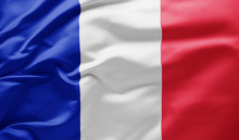 Waving National Flag Of France